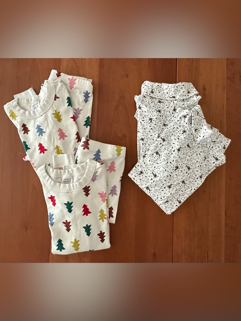 Festive doubled! NWOT (2 sets) Girls 12 holiday Jams &  (2) 10-12 Halloween tops